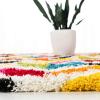 SAFAVIEH Kids Shag Collection Accent Rug – 3′ x 5′, Ivory & Multi, Rainbow Design, Non-Shedding & Easy Care, 2-inch Thick Ideal for High Traffic Areas in Entryway, Living Room, Bedroom (SGK565A)