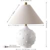 SAFAVIEH Lighting – Leanni 22-Inch Table Lamp – White Resin & Oatmeal Shade – Ideal for Living Room, Bedroom, Nightstand, Reading Nook, LED Bulb Included (TBL4680A)(White)