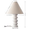 SAFAVIEH Lighting – Luana 24-Inch Table Lamp – White Resin & Oatmeal Shade – Ideal for Living Room, Bedroom, Nightstand, Reading Nook, LED Bulb Included (TBL4681A)(White)