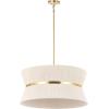 SAFAVIEH Lighting Collection – Alma Bleached Natural Rattan & Brass Gold 4-Light Adjustable Chandelier, Contemporary Glam Hanging Ceiling Fixture with LED Bulbs Included (CHA4037A)