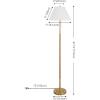 SAFAVIEH Lighting Collection – Christin Brass & Natural Rattan Floor Lamp, 68-Inch Tall Modern Standing Lamp with Empire Shade & Pull Chain (FLL4151A)(Brass/Natural)