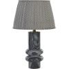 SAFAVIEH Lighting Collection – Emina Grey Marble Table Lamp, 22″ Modern Accent Light with Fabric Shade, E26 Bulb Compatible (TBL2018A)(Grey Marble)