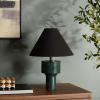 SAFAVIEH Lighting Collection – Giana Green Marble Table Lamp, 18″ Modern Accent Light with Fabric Shade, E26 Bulb Compatible (TBL2020A)(Green)