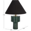 SAFAVIEH Lighting Collection – Giana Green Marble Table Lamp, 18″ Modern Accent Light with Fabric Shade, E26 Bulb Compatible (TBL2020A)(Green)