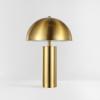 SAFAVIEH Lighting Collection – Iria Gold Dome Mushroom Table Lamp, Modern Metal Accent Lighting with LED Bulb Included, 21-Inch Tall (TBL4319A)