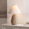 SAFAVIEH Lighting Collection – Isaura Light Grey Rattan 25 Inch Table Lamp with Shade and Bulb Included, Coastal Accent Lighting (TBL4679A)(Light Gray)