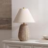 SAFAVIEH Lighting Collection – Isaura Light Grey Rattan 25 Inch Table Lamp with Shade and Bulb Included, Coastal Accent Lighting (TBL4679A)(Light Gray)