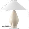 SAFAVIEH Lighting Collection – Jianna Beige Resin Table Lamp, 22″ Decorative Accent Light with Fabric Shade, E26 Bulb Compatible (TBL4659A)(Beige)