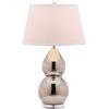 SAFAVIEH Lighting Collection – Jill 27″ Double Gourd Ceramic Table Lamp, Yellow with White Shade (LIT4093H)(Silver – Set of 2)