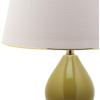 SAFAVIEH Lighting Collection – Jill 27″ Double Gourd Ceramic Table Lamp, Yellow with White Shade (LIT4093H)(Yellow)