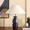 SAFAVIEH Lighting Collection – Nakia Wood Table Lamp, 22″ Decorative Accent Light with Fabric Shade, E26 Bulb Compatible (TBL2028A)(Dark Green)
