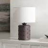 SAFAVIEH Lighting Collection – Ranae Antique Dark Brown Resin Table Lamp, 21″ Decorative Accent Light with Fabric Shade, E26 Bulb Compatible (TBL4653A)(Antique Brown)
