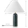 SAFAVIEH Lighting Collection – Selah Green 21 Inch Marble Table Lamp with Shade, Contemporary Accent Lighting, Bulb Included (TBL4674A)(Green)