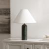 SAFAVIEH Lighting Collection – Selah Green 21 Inch Marble Table Lamp with Shade, Contemporary Accent Lighting, Bulb Included (TBL4674A)(Green)