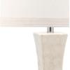 SAFAVIEH Lighting Collection – Shelley Coastal White Capiz Shell Table Lamp, Concave Shell Design, LED Bulb Included (LITS4146A)