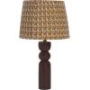SAFAVIEH Lighting Collection – Suraya Deep Red Marble Table Lamp, 24″ Modern Accent Light with Patterned Fabric Shade, E26 Bulb Compatible (TBL2017A)(Deep Red)