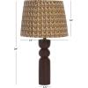 SAFAVIEH Lighting Collection – Suraya Deep Red Marble Table Lamp, 24″ Modern Accent Light with Patterned Fabric Shade, E26 Bulb Compatible (TBL2017A)(Deep Red)