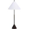 SAFAVIEH Lighting Collection – Troye Antique Silver Metal Table Lamp with White Fabric Shade, 30″ Modern Bedside or Desk Light, E26 Bulb Compatible (TBL8004A)(Antique Silver)