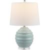 SAFAVIEH Lighting Collection – Wembli Ceramic Table Lamp, 23″ Decorative Accent Light with Fabric Shade, E26 Bulb Included (TBL4411A)(Ivory)