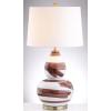 SAFAVIEH Lighting Collection Aileen Abstract Brown/ Gold Brushstroke 33-inch Bedroom Living Room Home Office Desk Nightstand Table Lamp (LED Bulb Included)(Brown/Gold)