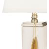 SAFAVIEH Lighting Collection Amiliana Cream Tassel 30-inch Bedroom Living Room Home Office Desk Nightstand Table Lamp (LED Bulb Included)