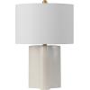 SAFAVIEH Lighting Collection Anessa Cream & Brass 23-inch Table Lamp for Bedroom, Living Room, Home Office, Desk, Nightstand (LED Bulb Included)(Cream/Brass)