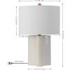 SAFAVIEH Lighting Collection Anessa Cream & Brass 23-inch Table Lamp for Bedroom, Living Room, Home Office, Desk, Nightstand (LED Bulb Included)(Cream/Brass)