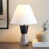 SAFAVIEH Lighting Collection Callie Grey Terrazzo/Black 22-inch Table Lamp (LED Bulb Included)(Grey Terrazzo/Black)