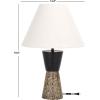 SAFAVIEH Lighting Collection Callie Grey Terrazzo/Black 22-inch Table Lamp (LED Bulb Included)(Grey Terrazzo/Black)