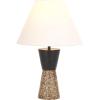 SAFAVIEH Lighting Collection Callie Grey Terrazzo/Black 22-inch Table Lamp (LED Bulb Included)(Grey Terrazzo/Black)