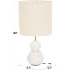 SAFAVIEH Lighting Collection Callie Grey Terrazzo/Black 22-inch Table Lamp (LED Bulb Included)(White Marble)
