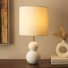 SAFAVIEH Lighting Collection Callie Grey Terrazzo/Black 22-inch Table Lamp (LED Bulb Included)(White Marble)