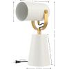 SAFAVIEH Lighting Collection Clarst White/Brass 13-inch Table Lamp (LED Bulb Included)