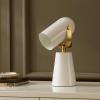 SAFAVIEH Lighting Collection Clarst White/Brass 13-inch Table Lamp (LED Bulb Included)