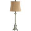 SAFAVIEH Lighting Collection Collin Traditional Rustic Farmhouse Antique Blue/ Brown Shade 32-inch Bedroom Living Room Home Office Desk Nightstand Table Lamp (LED Bulb Included)