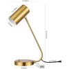 SAFAVIEH Lighting Collection Crane Brass Gold 23-inch Table Lamp with USB Charging Port (LED Bulb Included)(Gold)