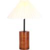 SAFAVIEH Lighting Collection Dani Walnut/Black 16-inch Table Lamp (LED Bulb Included)