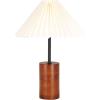 SAFAVIEH Lighting Collection Dani Walnut/Black 16-inch Table Lamp (LED Bulb Included)