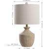 SAFAVIEH Lighting Collection Delacey Light Brown Resin 21-inch Table Lamp Set of 2(Light Brown)