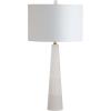 SAFAVIEH Lighting Collection Delilah Alabaster White 30-inch Bedroom Living Room Home Office Desk Nightstand Table Lamp (LED Bulb Included)