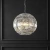 SAFAVIEH Lighting Collection Demarco Crystal 20-inch Diameter Adjustable Hanging Chandelier Light Fixture (LED Bulbs Included)