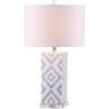 SAFAVIEH Lighting Collection Diamonds Modern Contemporary Light Blue 27-inch Bedroom Living Room Home Office Desk Nightstand Table Lamp (LED Bulbs Included)(Multicolored)