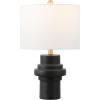 SAFAVIEH Lighting Collection Doni Black/Brass Ceramic 22-inch Table Lamp (LED Bulb Included)
