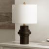 SAFAVIEH Lighting Collection Doni Black/Brass Ceramic 22-inch Table Lamp (LED Bulb Included)