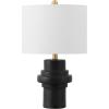 SAFAVIEH Lighting Collection Doni Black/Brass Ceramic 22-inch Table Lamp (LED Bulb Included)