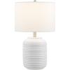 SAFAVIEH Lighting Collection Elio White Ceramic 24-inch Table Lamp (LED Bulb Included)