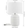 SAFAVIEH Lighting Collection Elio White Ceramic 24-inch Table Lamp (LED Bulb Included)
