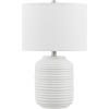 SAFAVIEH Lighting Collection Elio White Ceramic 24-inch Table Lamp (LED Bulb Included)