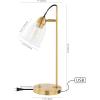 SAFAVIEH Lighting Collection Gibson White/Gold Table Lamp with USB Charging Port (LED Bulb Included)(White/Gold)