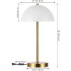 SAFAVIEH Lighting Collection Goldie Brass Gold/White 20-inch Table Lamp (LED Bulb Included)
